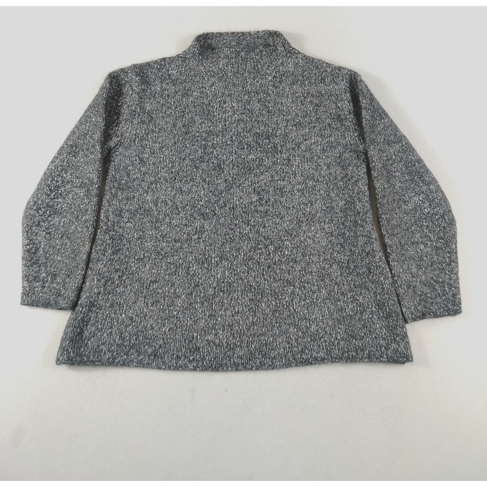 L.L. Bean Sweater Womens‎ Small Gray Mohair Blend Knit Pullover Cabincore Cozy